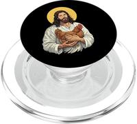 Gesù Che Tiene In Braccio Un Pollo PopSockets PopGrip per MagSafe