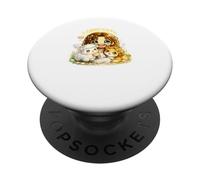 Gesù con agnello e leone Tema Pace Kawaii Chibi PopSockets PopGrip Adesivo