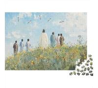 Gesù con i discepoli Rompicapo 1000 Pezzi In Colori Brillanti,Un Set Di Puzzle A Rompicapo Per Gioco Familiare Divertente E Impegnativo,Ideale Per Per Decorazioni Murali E Regali,Per Rilassarsi,S