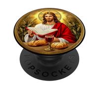 Gesù con pane e vino PopSockets PopGrip Adesivo
