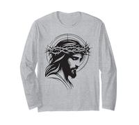 Gesù Corona di Spine Halo Cristo Crocifissione Spirituale Maglia a Manica