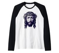 Gesù Coronazione di Spine Nuovo Testamento Vangelo Cristo Maglia con Maniche Raglan