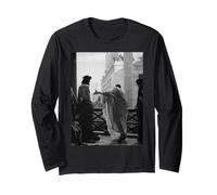 Gesù Cristo Arrestato Ponzio Pilato Biblico Dipinto Nero Maglia a Manica