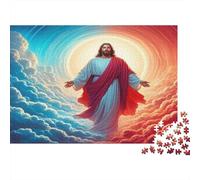 Gesù Cristo Ascensione Puzzle 1000 Pezzi Adulti In cartone Resistente, Un Set Di Puzzle A Rompicapo Per Brain Training Puzzle, Ideale Per Arredo Parete, Enigma Del Regalo Di Natale 70x50cm/1000pcs