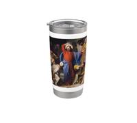 Gesù Cristo che pulisce il Tempio Dipinto Carl Bloch 1874 Bicchiere termico in acciaio inox doppia parete