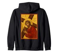 Gesù Cristo che trasporta la croce - icona ortodossa Felpa con Cappuccio