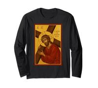 Gesù Cristo che trasporta la croce - icona ortodossa Maglia a Manica