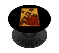Gesù Cristo che trasporta la croce - icona ortodossa PopSockets PopGrip Adesivo