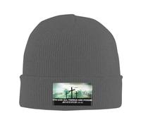 Gesù Cristo - con Dio Tutto È Possibile Matteo Unisex Cappello in Maglia Leggero Berretto in Maglia Morbido Invernale Cappelli per All'Aperto Inverno Arrampicata
