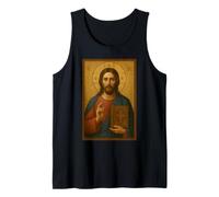 Gesù Cristo con l'icona della Sacra Bibbia - Icona ortodossa Canotta