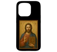 Gesù Cristo con l'icona della Sacra Bibbia - icona ortodossa Custodia per iPhone 15 Pro