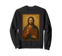 Gesù Cristo con l'icona della Sacra Bibbia - Icona ortodossa Felpa