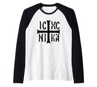 Gesù Cristo Conquistatore IC XC NIKA Maglia con Maniche Raglan