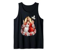 Gesù Cristo Coquette Cristiano Pasqua Colomba Cuore Corona Rosa Canotta