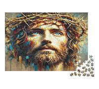 Gesù Cristo Corona Puzzle 1000 Pezzi In Colori Brillanti,Un Classico Puzzle A Pezzi Per Enigma Di Abilità Logica,Ideale Per Attività in Famiglia,Regalo Per L'inaugurazione Di Casa Puzzle 52x38cm/1