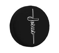 Gesù Cristo Cristianesimo Religione Fede Croce Ruota di Scorta Coperture della Premium Copri Ruota di Scorta Impermeabile Copertura della Gomma Universale per SUV Truck Camion Rimorchio 15inch