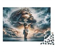 Gesù Cristo Crocifissione_1 Rompicapo 1000 Pezzi In Cartone Di Alta Qualità,Un Premium Jigsaw Puzzle Per Enigma Di Abilità Logica,Ideale Per Attività Per Giorni Di Pioggia,Regalo Per L'inaugurazion