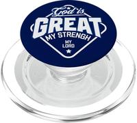 Gesù Cristo Dio è grande la mia forza Signore cristiano PopSockets PopGrip per MagSafe