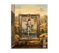 Gesù Cristo - Dipinto in stile barocco anticato, cornice barocco con immagine, 70 x 90 cm, stampe artistiche, immagini religiose, arte di santi, retro repro per casa, ufficio, pratica caffetteria 58B