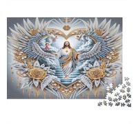 Gesù Cristo Divino Puzzles 1000 Pezzi In Stampa Ad Alta Definizione,Un Premium Jigsaw Puzzle Per Enigma Di Allenamento Alla Concentrazione,Ideale Per Tempo Libero,Regalo D'Anniversario Puzzle 38x
