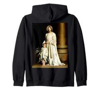 Gesù Cristo e Bambino Carl Bloch Dipinto 1873 Felpa con Cappuccio