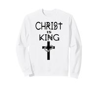 Gesù Cristo è Re Croce Religiosa Gesù Fede Felpa