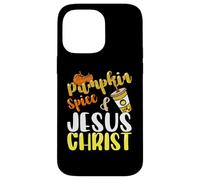 Gesù Cristo e zucca Spice Autunno Autunno Stagione del caffè Custodia per iPhone 14 Pro Max