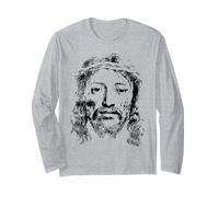 Gesù Cristo Faccia Gruppo Chiesa Cristiana Maglia a Manica