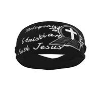 Gesù Cristo Fede cristiana sulla paura Fascia sportiva Fascia per capelli elegante per esercizi di yoga traspirante