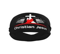 Gesù Cristo Fede cristiana sulla paura Fascia sportiva Fascia per capelli elegante per esercizi di yoga traspirante