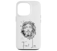Gesù Cristo “Fiat Lux” - Dipinto a Inchiostro con Citazione Custodia per iPhone 13 Pro
