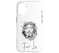 Gesù Cristo “Fiat Lux” - Dipinto a Inchiostro con Citazione Custodia per iPhone 16