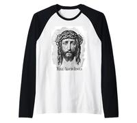 Gesù Cristo Figlio di Dio Sacrificio Maglia con Maniche Raglan