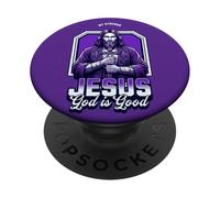Gesù Cristo la mia forza Dio è buono crocifisso cristiano PopSockets PopGrip Adesivo