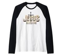 Gesù Cristo Mi ha Salvato per Donne cristiane Uomini Maglia con Maniche Raglan