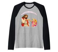 Gesù Cristo, Non Importa Quanto Sia Difficile, Gesù Ti ha preso Le Spalle Maglia con Maniche Raglan