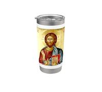 Gesù Cristo Pantocratore Onnipotente Sovrano di Tutti Bicchiere termico in acciaio inox doppia parete