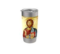 Gesù Cristo Pantocratore Onnipotente Sovrano di Tutti Bicchiere termico in acciaio inox doppia parete