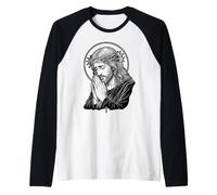 Gesù Cristo per Gli Amanti della Chiesa Fede Maglia con Maniche Raglan