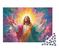 Gesù Cristo Puzzle 1000 Pezzi Adulti In puzzle A Rompicapo in Cartone, Un Classico Puzzle A Pezzi Per Gioco Educativo Sfida, Ideale Per Momenti Insieme, Regalo Per Coppie 38x26cm