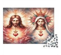 Gesù Cristo Rompicapo 1000 Pezzi In cartone Spesso, Un Busta Di Puzzle A Rompicapo Per Gioco Educativo Sfida, Ideale Per Partita Puzzle Game, Regalo Per Coppie 52x38cm/10