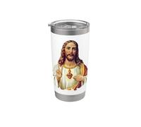 Gesù Cristo Sacro Cuore Pace Segno Ritratto Bicchiere termico in acciaio inox doppia parete