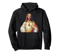 Gesù Cristo Sacro Cuore Pace Segno Ritratto Felpa con Cappuccio