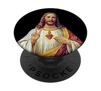Gesù Cristo Sacro Cuore Pace Segno Ritratto PopSockets PopGrip Adesivo