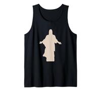 Gesù Cristo Silhouette Braccia tese Fede Cristiana Canotta