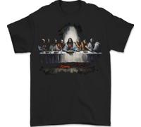 Gesù Cristo The Last Supper Uomo T-Shirt 100% Cotone