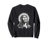 Gesù Cristo Volto con Corona di Spina Dio Bibbia Christian Felpa