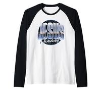 Gesù Cristo Y2K Christian Chrome Anni '80 Fede Pasqua Maglia con Maniche Raglan