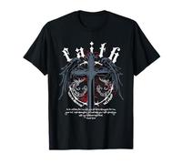 Gesù Croce Gotica Y2K Streetwear Nu Goth Verse Bibbia Maglietta