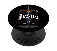 Gesù Croce Gotica Y2K Streetwear Nu Goth Verse Bibbia PopSockets PopGrip Adesivo